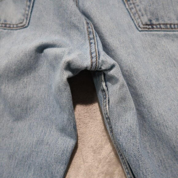 Levis 550 Jeans Mens 38x34 Blue Relaxed Fit Straight Leg Light Wash Distressed - Picture 6 of 16